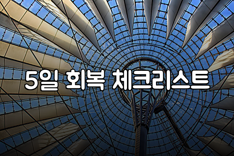 5일 회복 체크리스트