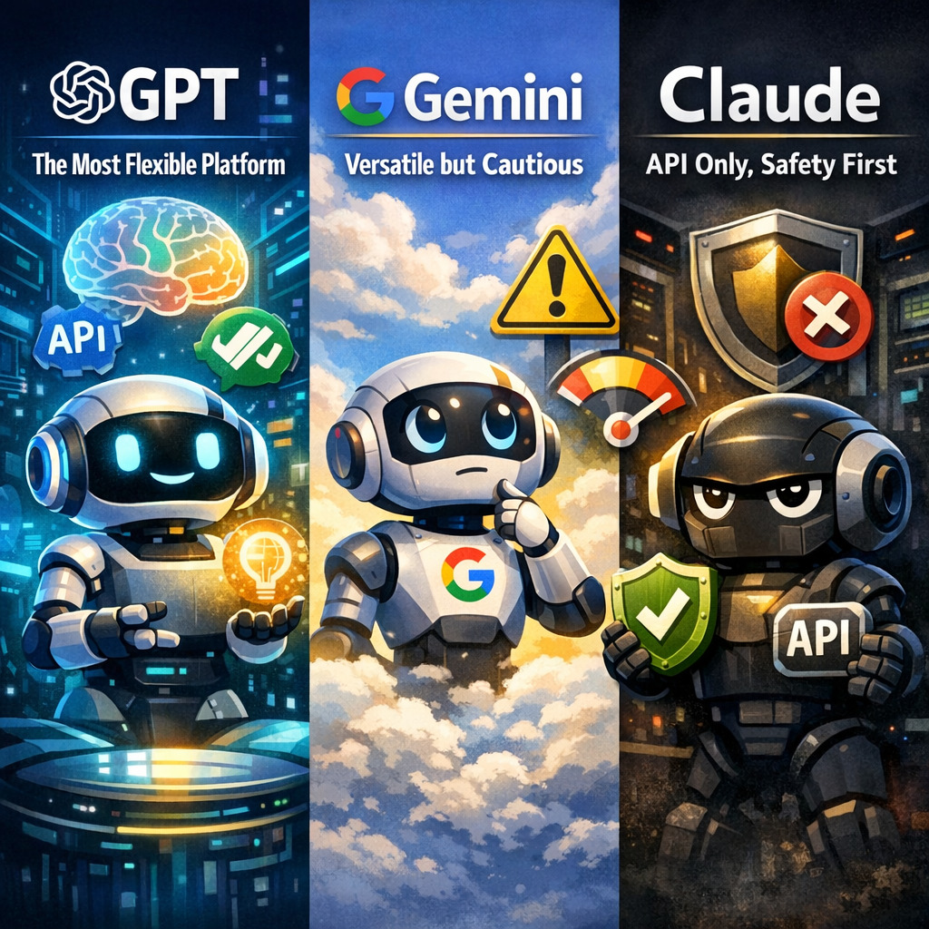 3대 AI 플랫폼 정책 비교: GPT, Gemini, Claude