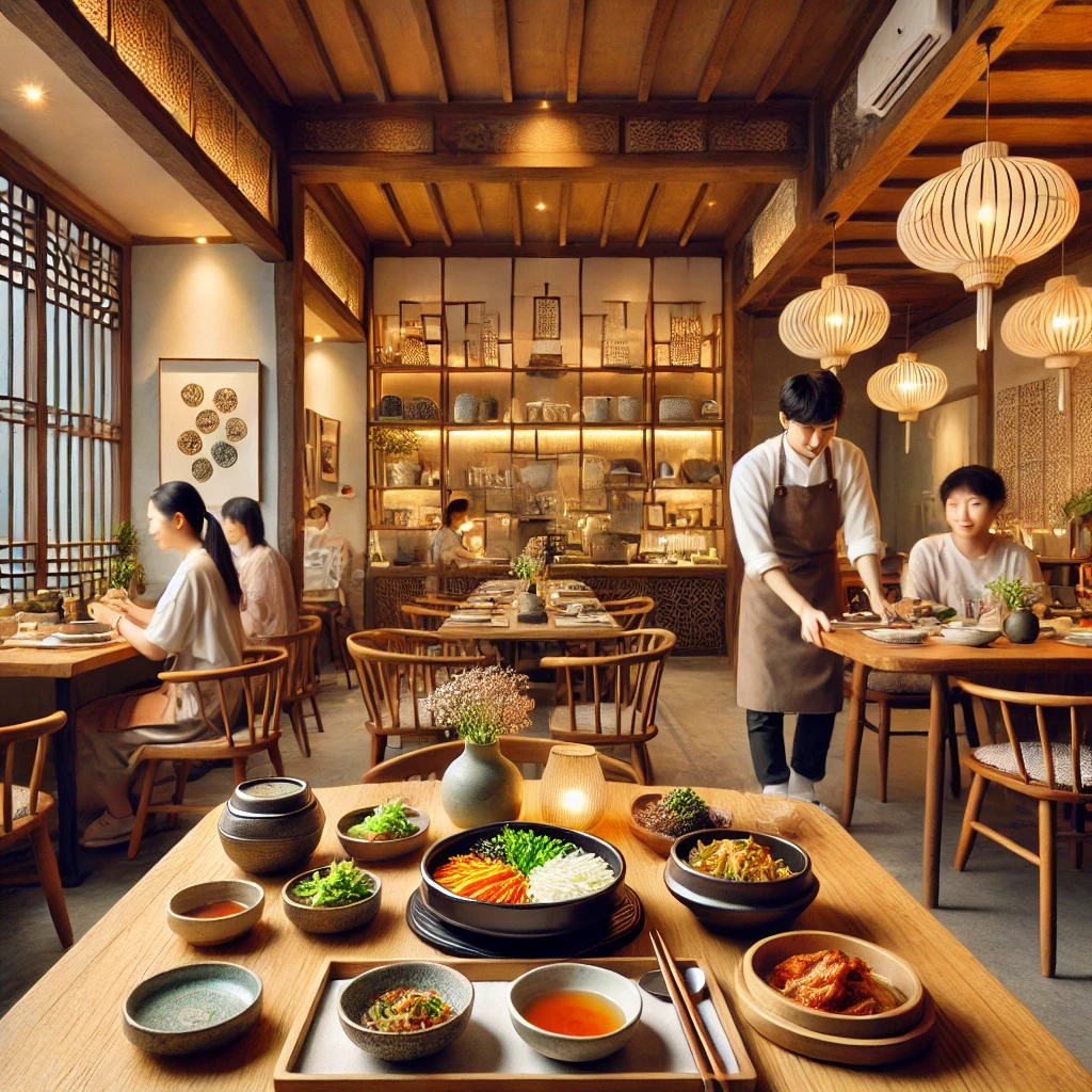 치앙마이에서 맛있는 한식을 즐길 수 있는 한식당 내부 모습