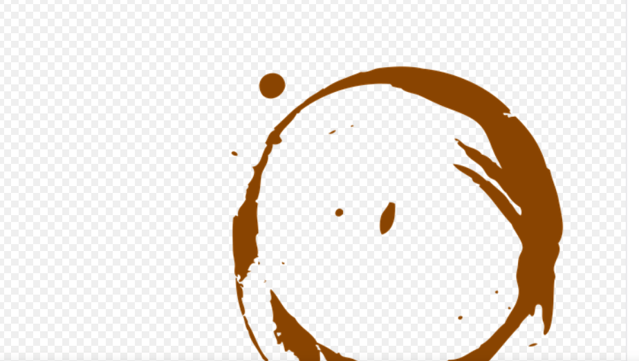 커피 얼룩 지우는 법으로 커피 얼룩이 조금씩 지워지고 있는 모습