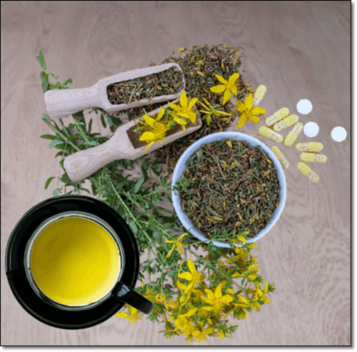 세인트존스워트 추출물과 차