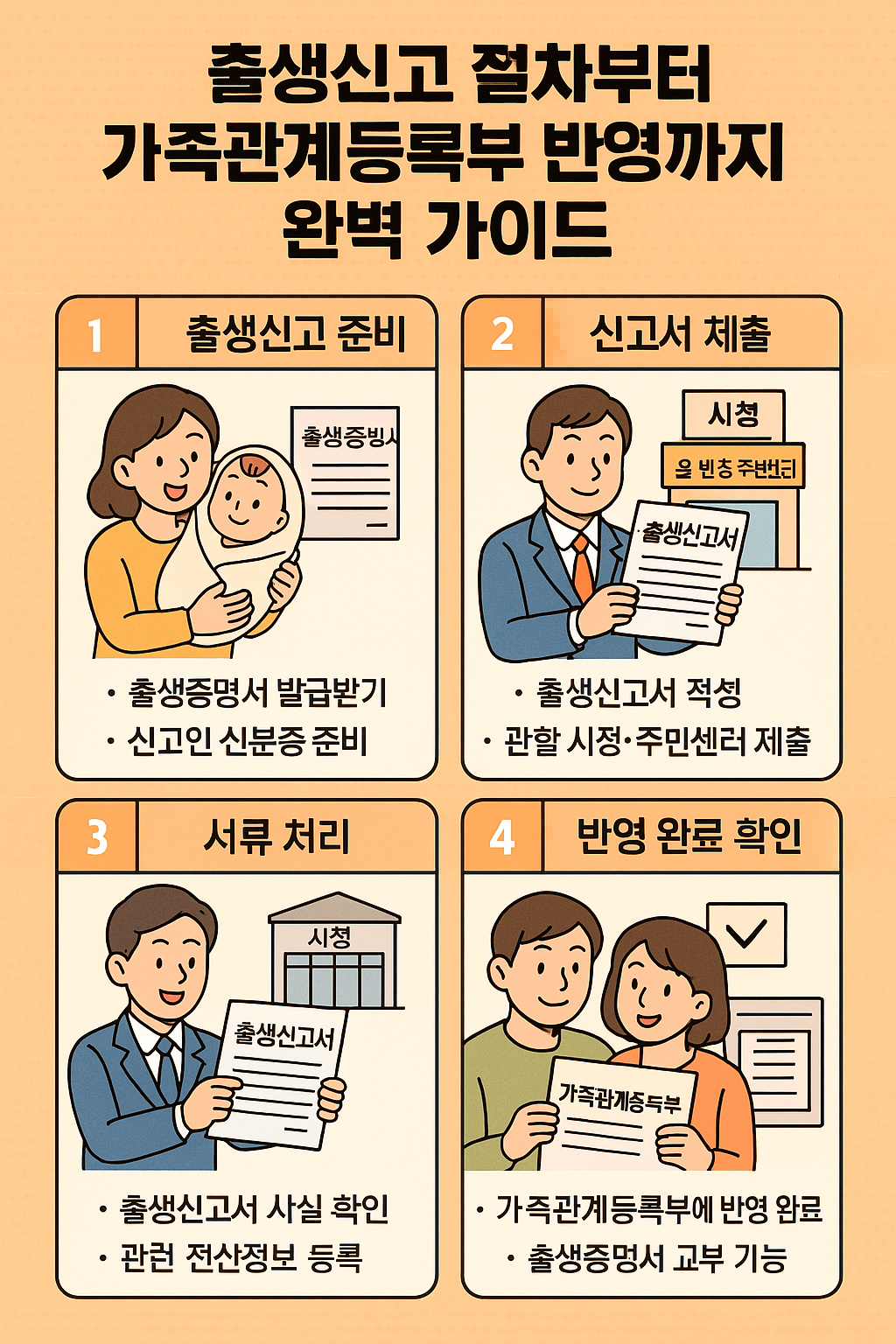 출생신고 절차부터 가족관계등록부 반영까지 완벽 가이드