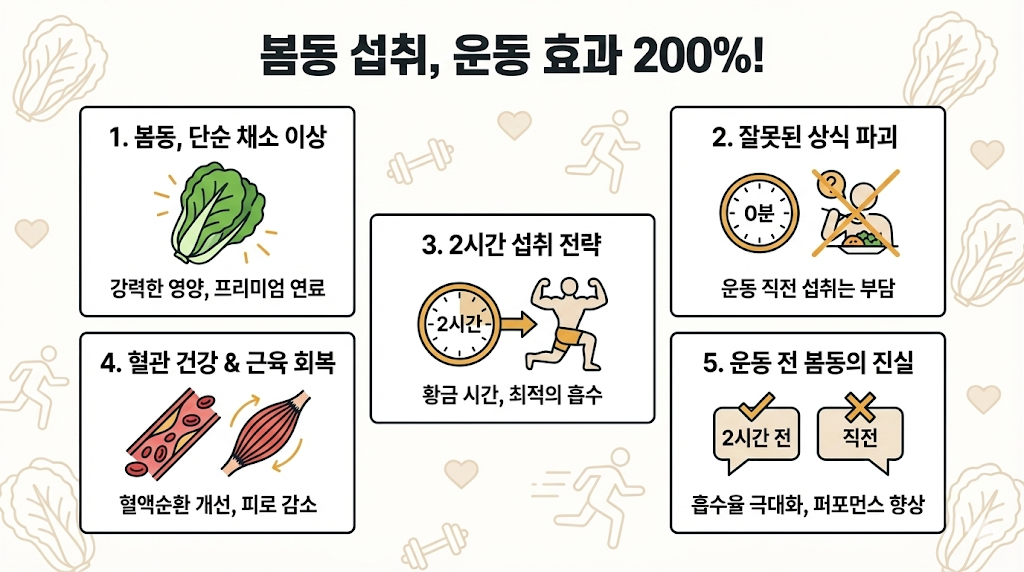 봄동 섭취 200% 활용하기 인포그래픽