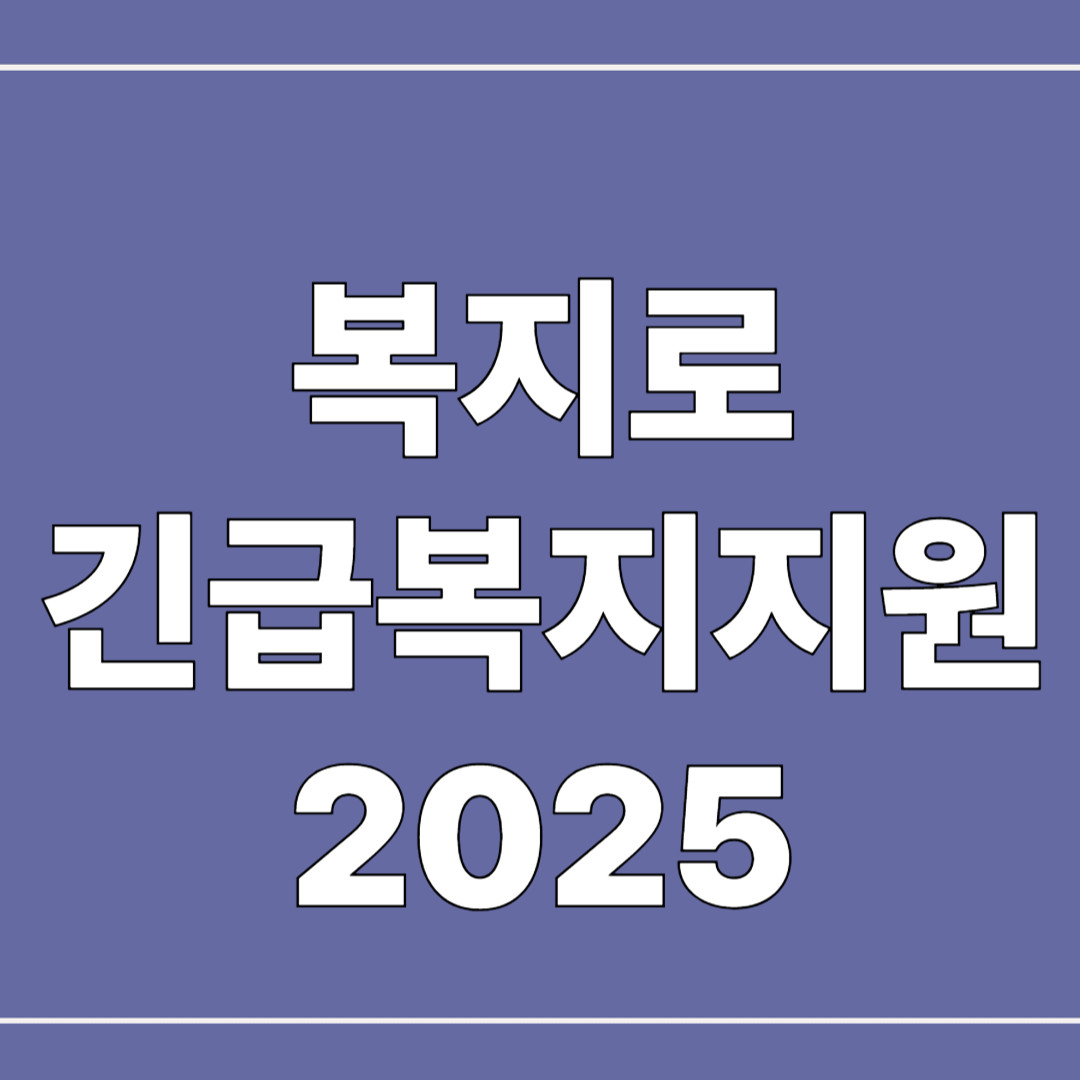 복지로 긴급복지지원제도