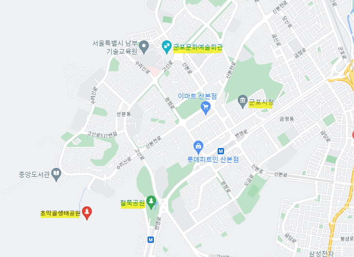 군포시 지도