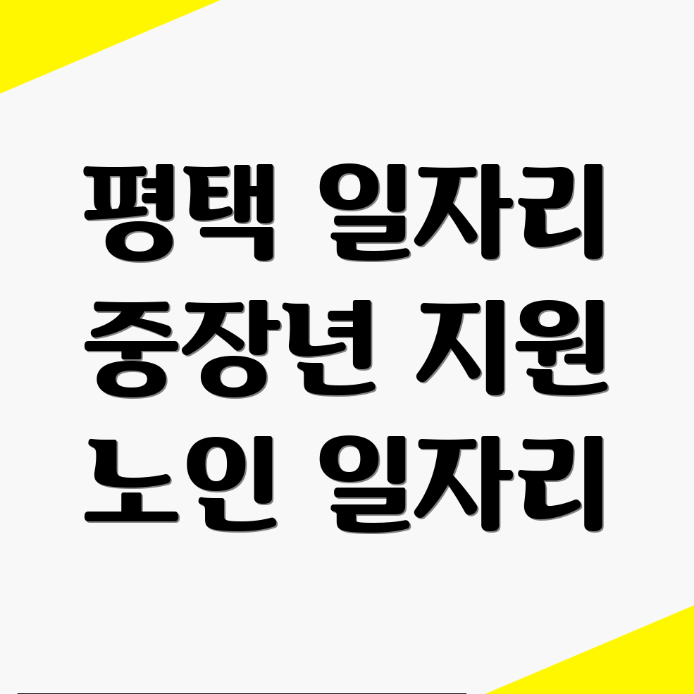 평택시 노인 일자리