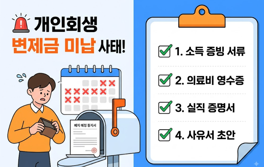 개인회생 변제금 미납 법원 폐지