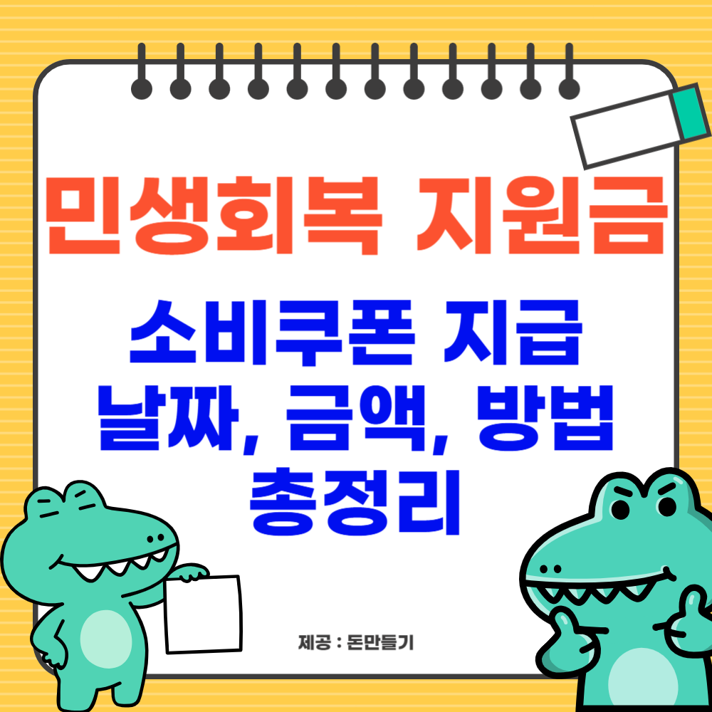 민생회복 지원금, 소비쿠폰 지급 날짜, 금액, 신청 방법 총정리