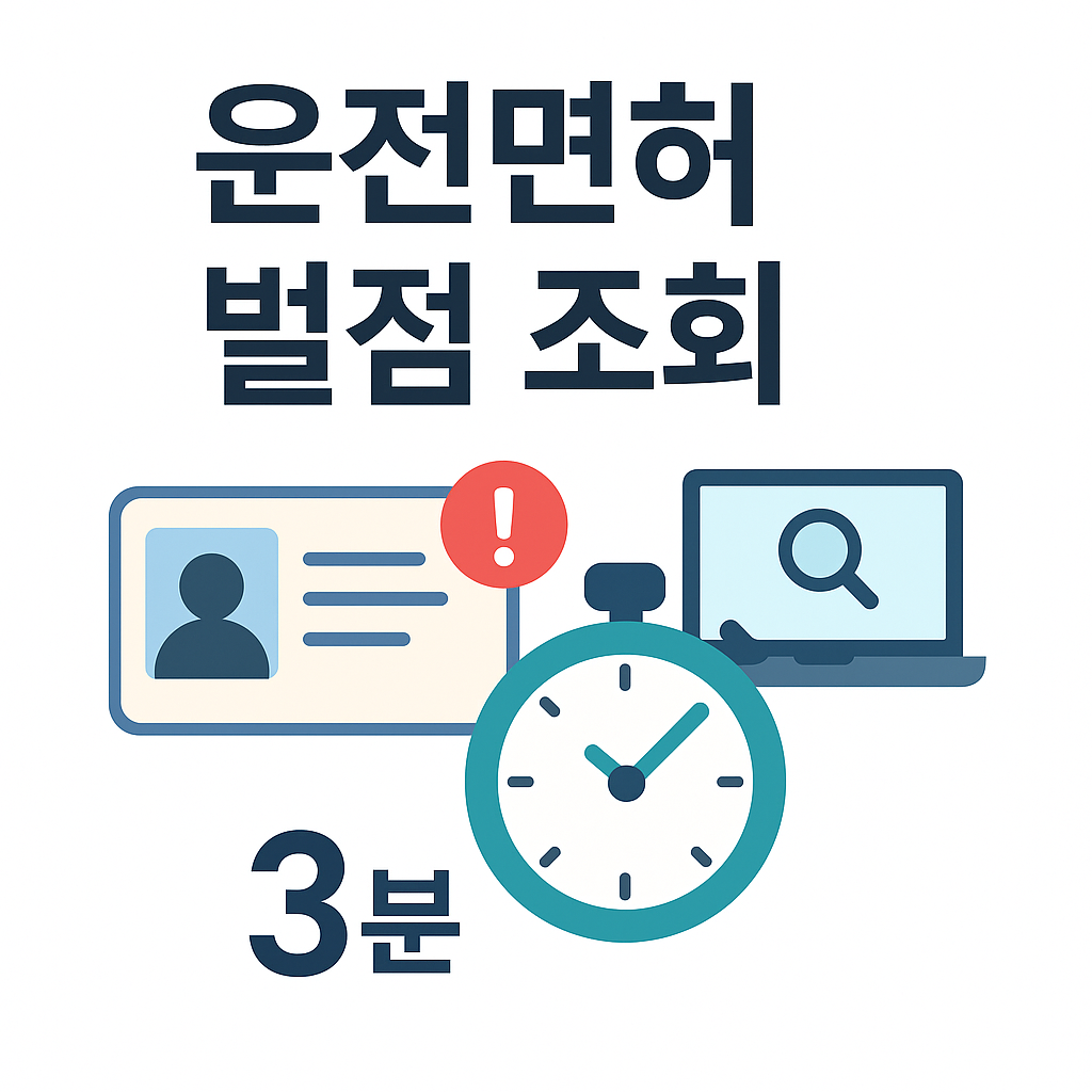 운전면허 벌점 조회, 이파인에서 3분 완벽 확인법