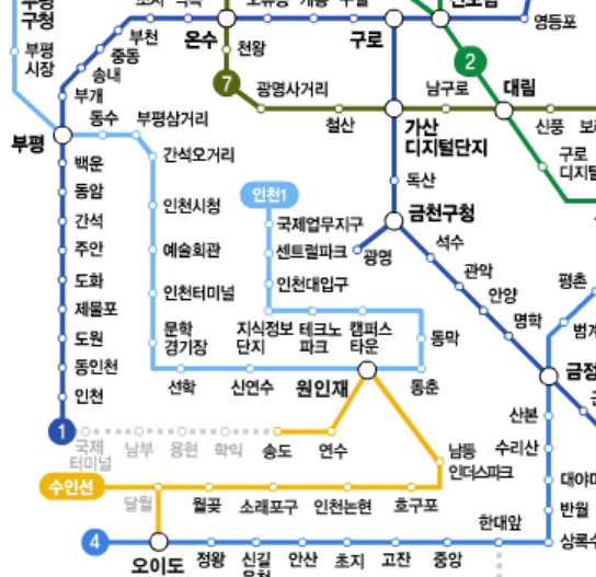 서울 지하철 노선도 크게보기