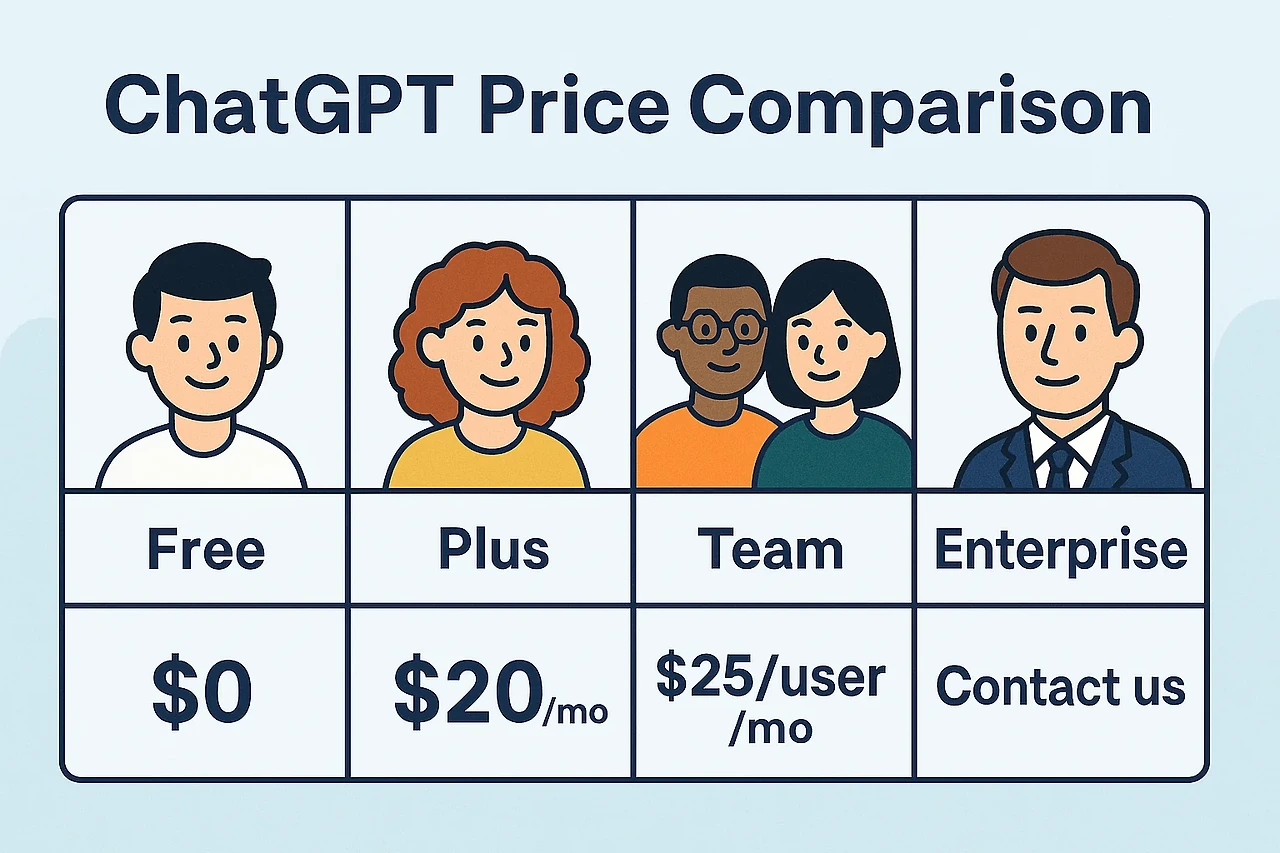 Chat GPT 버전 및 가격 비교 관련 사진