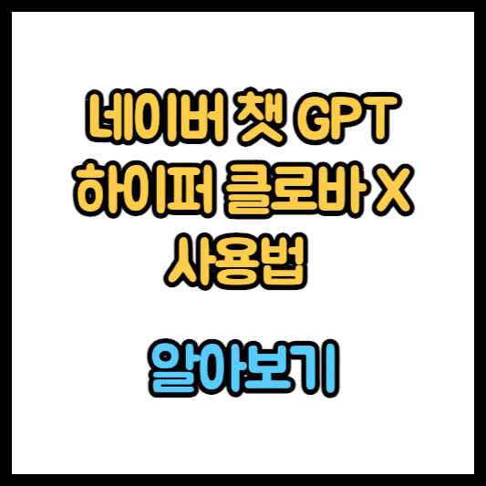 하이퍼 클로바 X 사용법