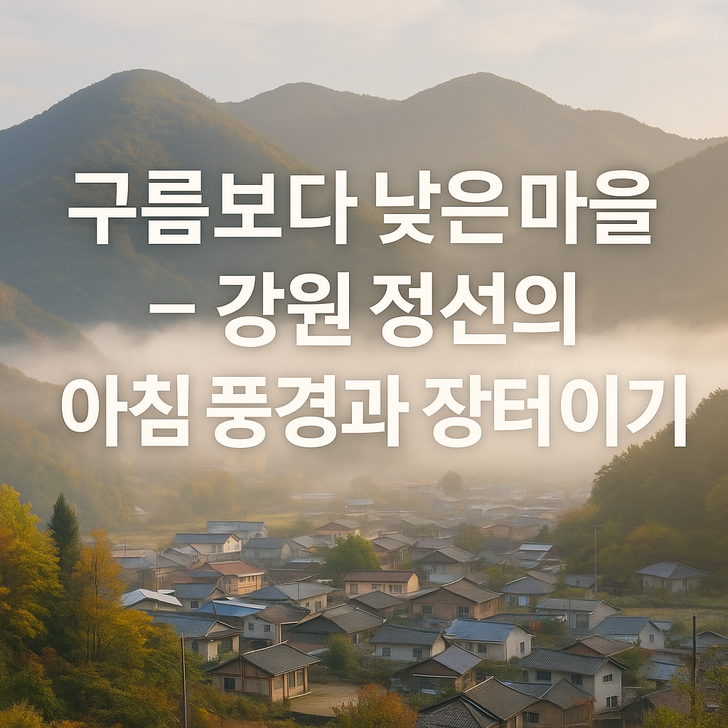 구름보다 낮은 마을 – 강원 정선의 아침 풍경과 장터 이야기