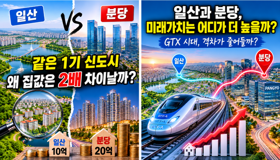일산vs분당 집값 차이