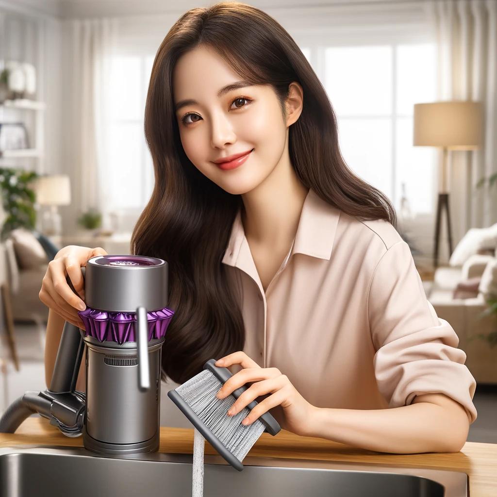 다이슨 무선청소기 필터 청소