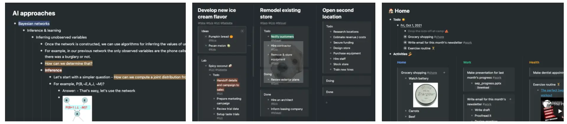 무료 메모앱 워크플로위 예제