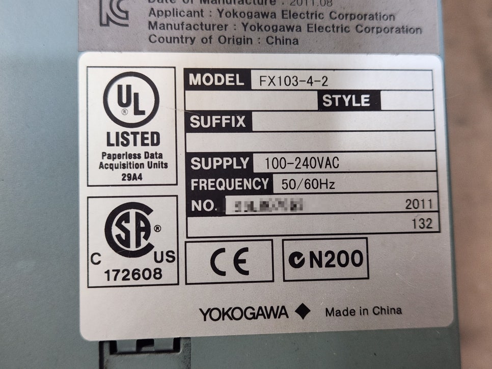 YOKOGAWA 디스플레이 FX103-4-2 전원 불량 수리 전