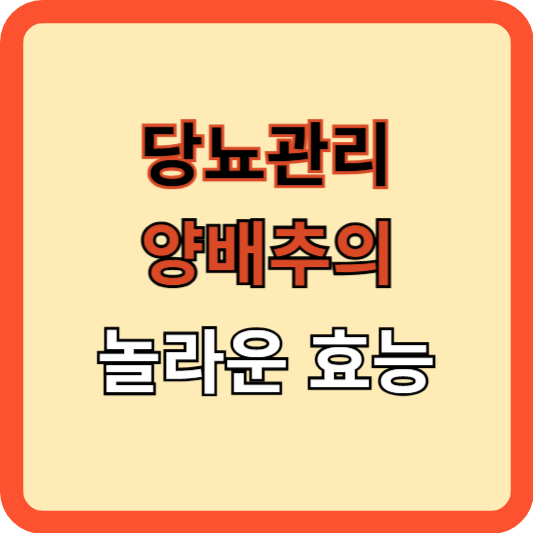 당뇨 관리의 왕, 양배추의 놀라운 효능