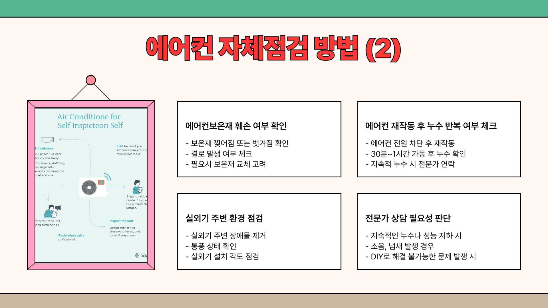 에어컨 실외기 물 새는 이유