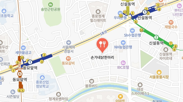 나혼산-동묘-닭한마리집-위치