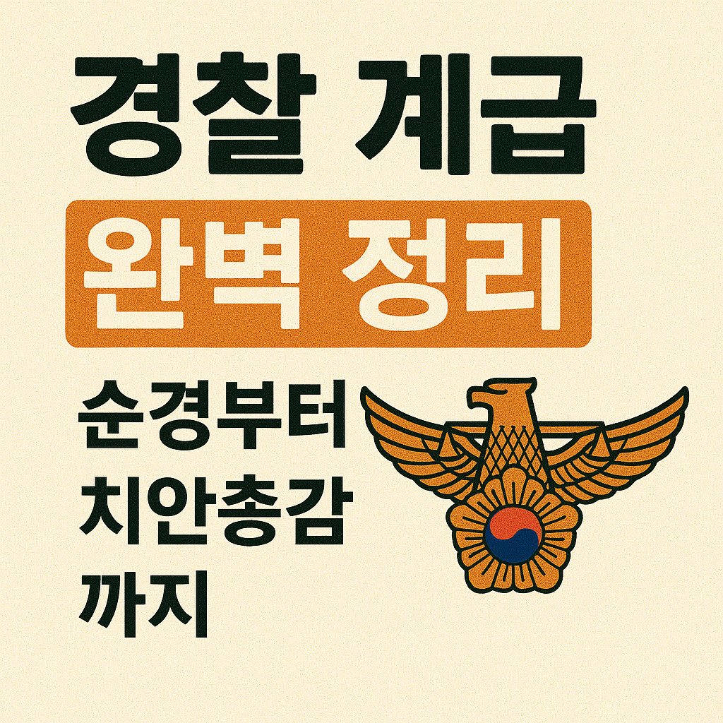 경찰 계급 완벽 정리: 순경부터 치안총감까지