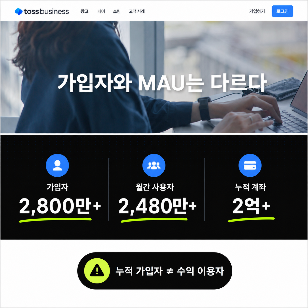 가입자와 월간 사용자를 구분해야 하는 이유