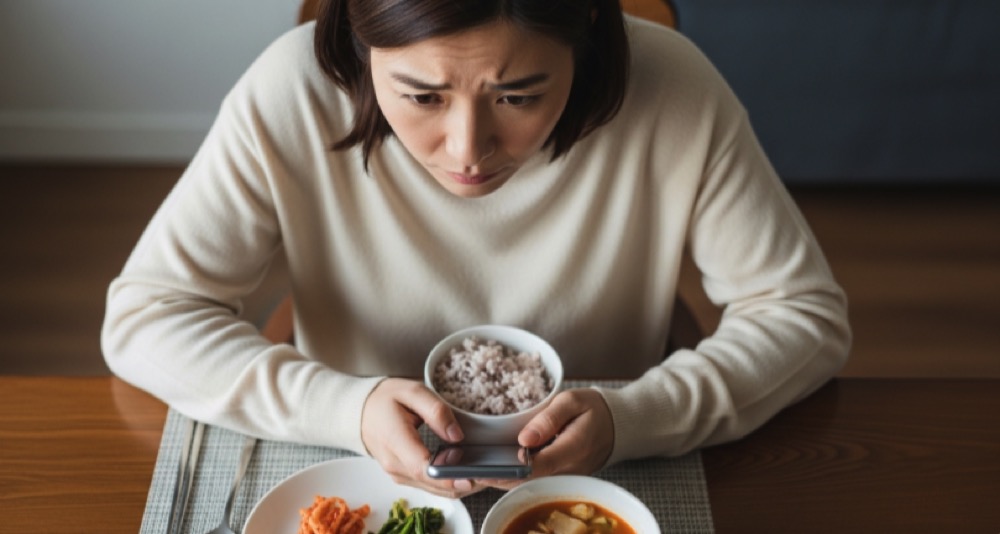 식사 중 검색