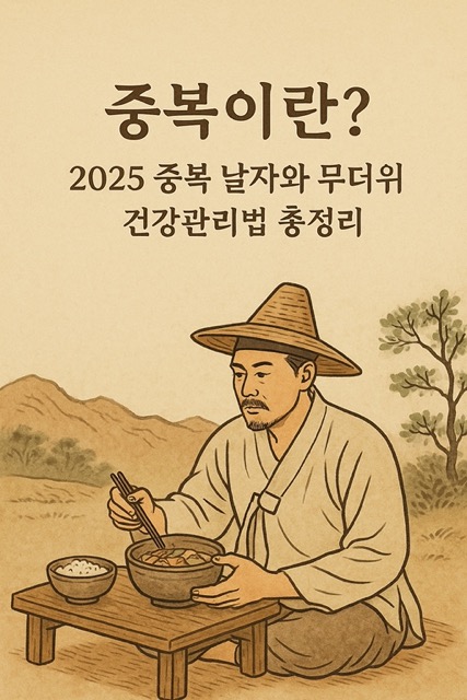 2025년 중복의 의미와 건강관리법(출처: 자체제작)