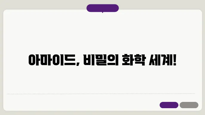 아마이드의 화학적 특성과 응용