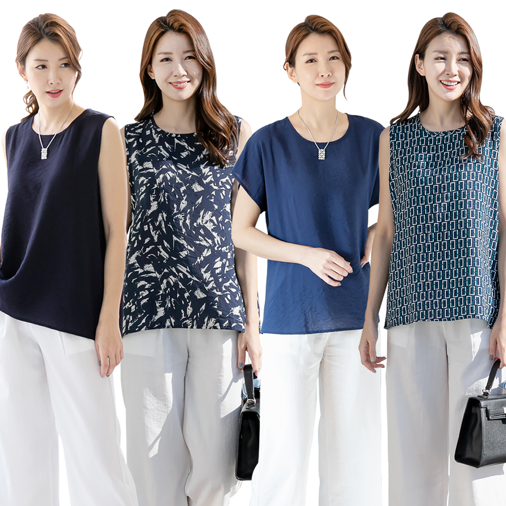 우일 인견 빅사이즈 엄마옷 여름 반팔 블라우스