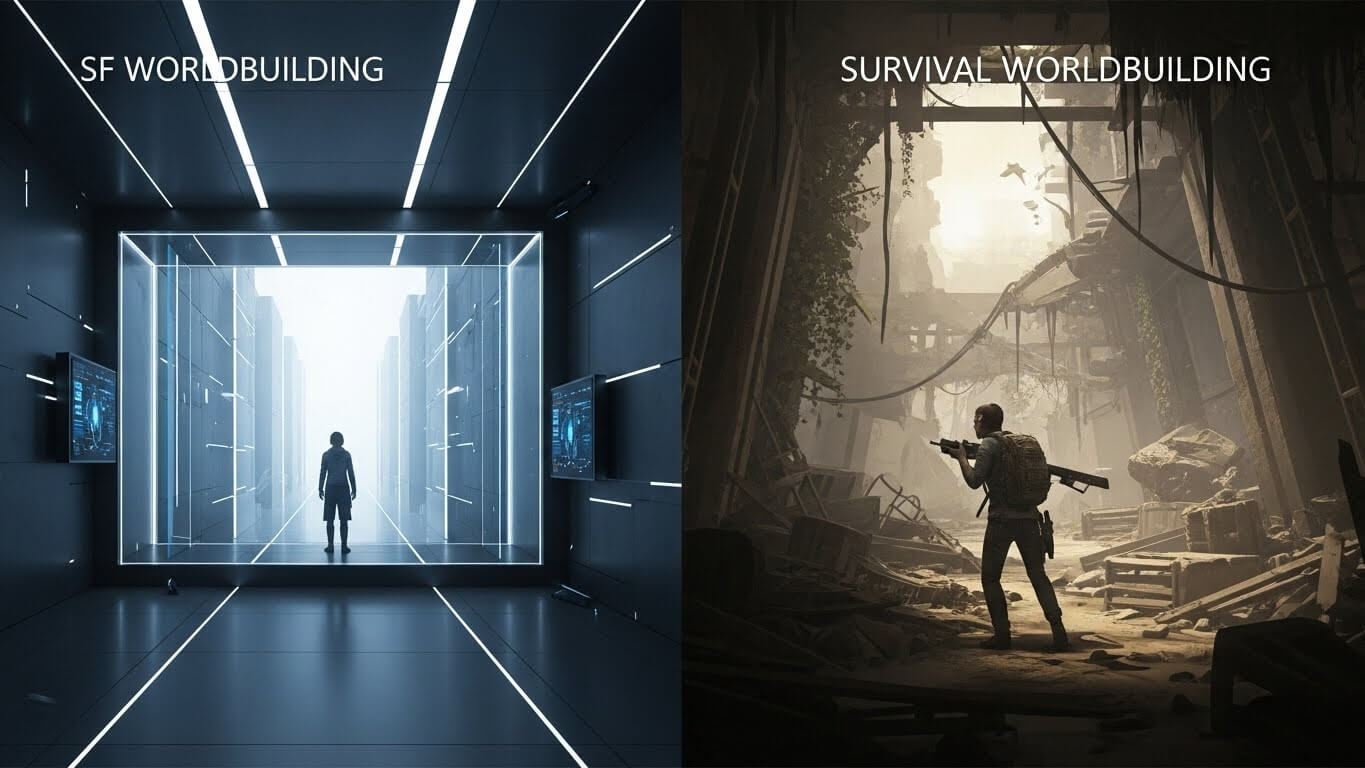SF와 생존물 세계관 비교 관련 사진