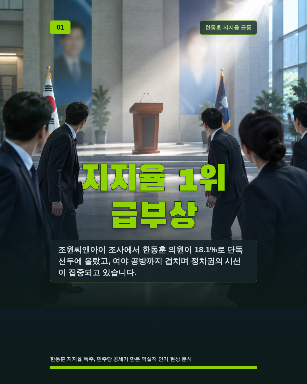 지지율 1위 급부상