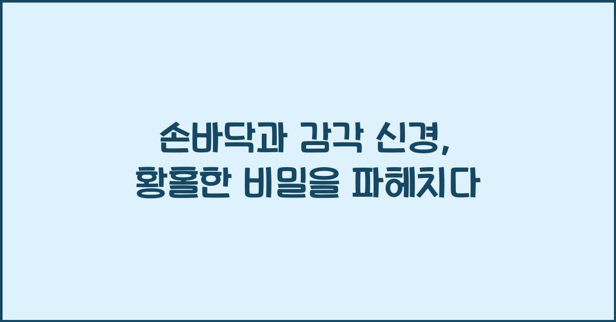 손바닥과 감각 신경