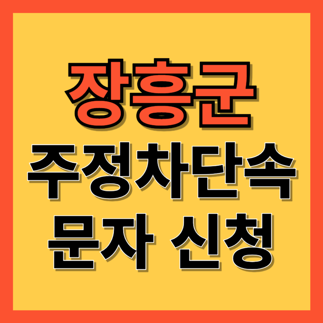 장흥군 주정차 단속 알림 서비스 신청 방법 ❘ 불법주차 문자알림서비스