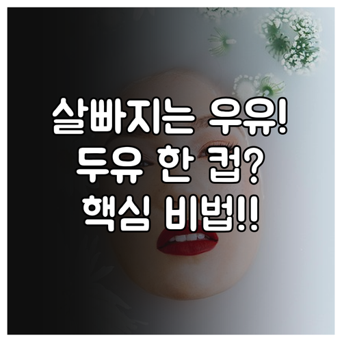 성공적인 다이어트를 위한 우유 두유 ..