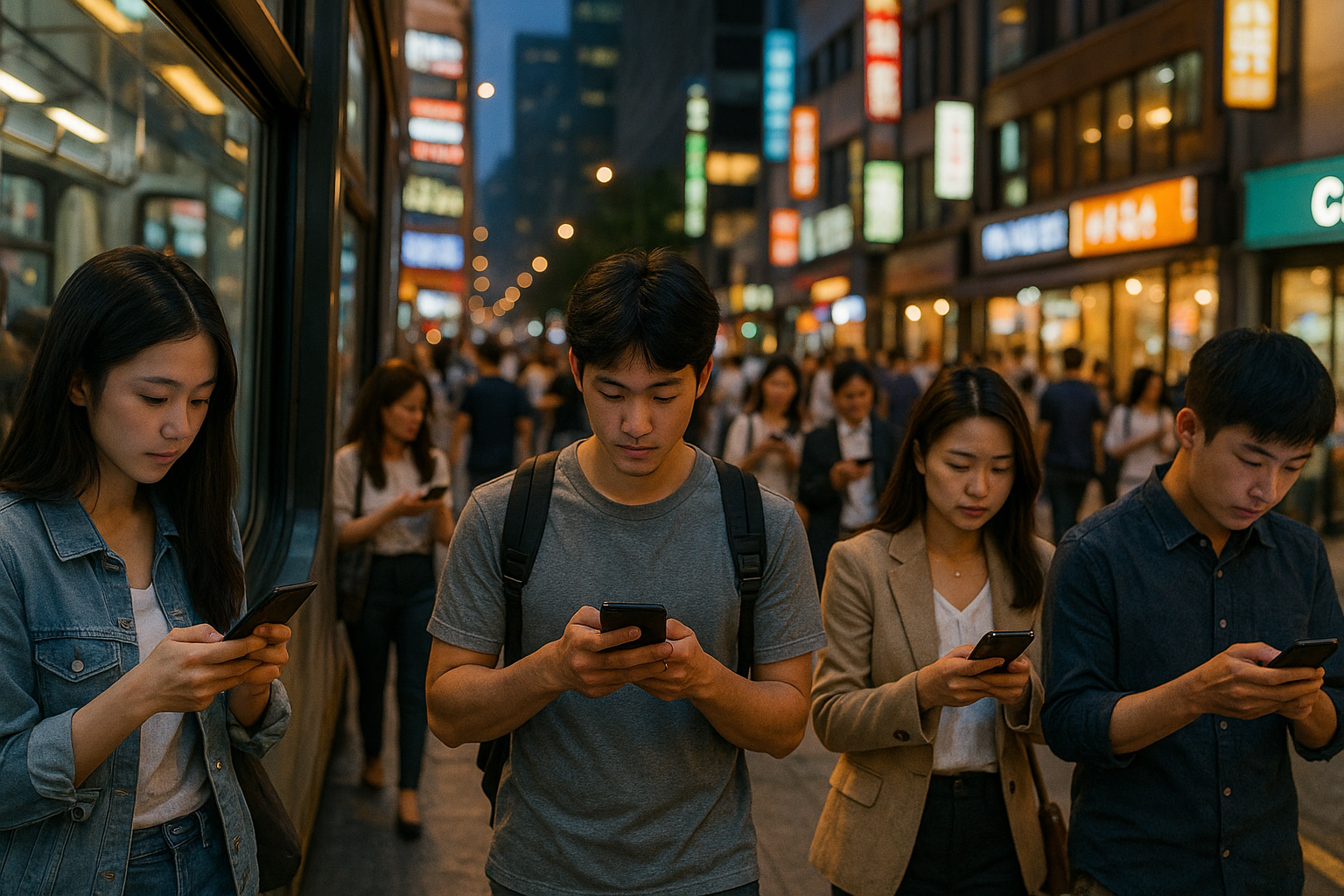 스마트폰 없이는 못 사는 한국인들의 일상