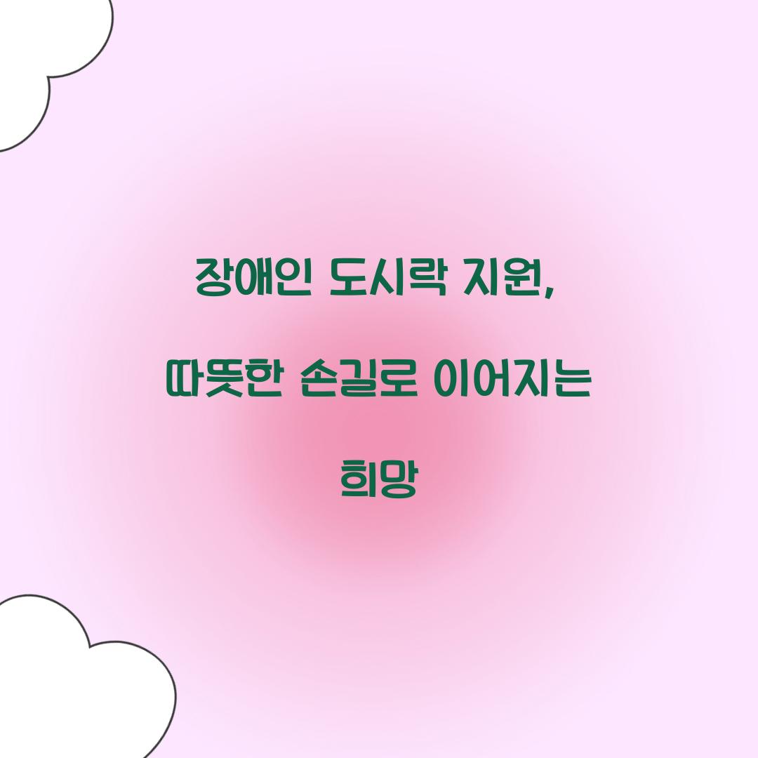 장애인 도시락 지원