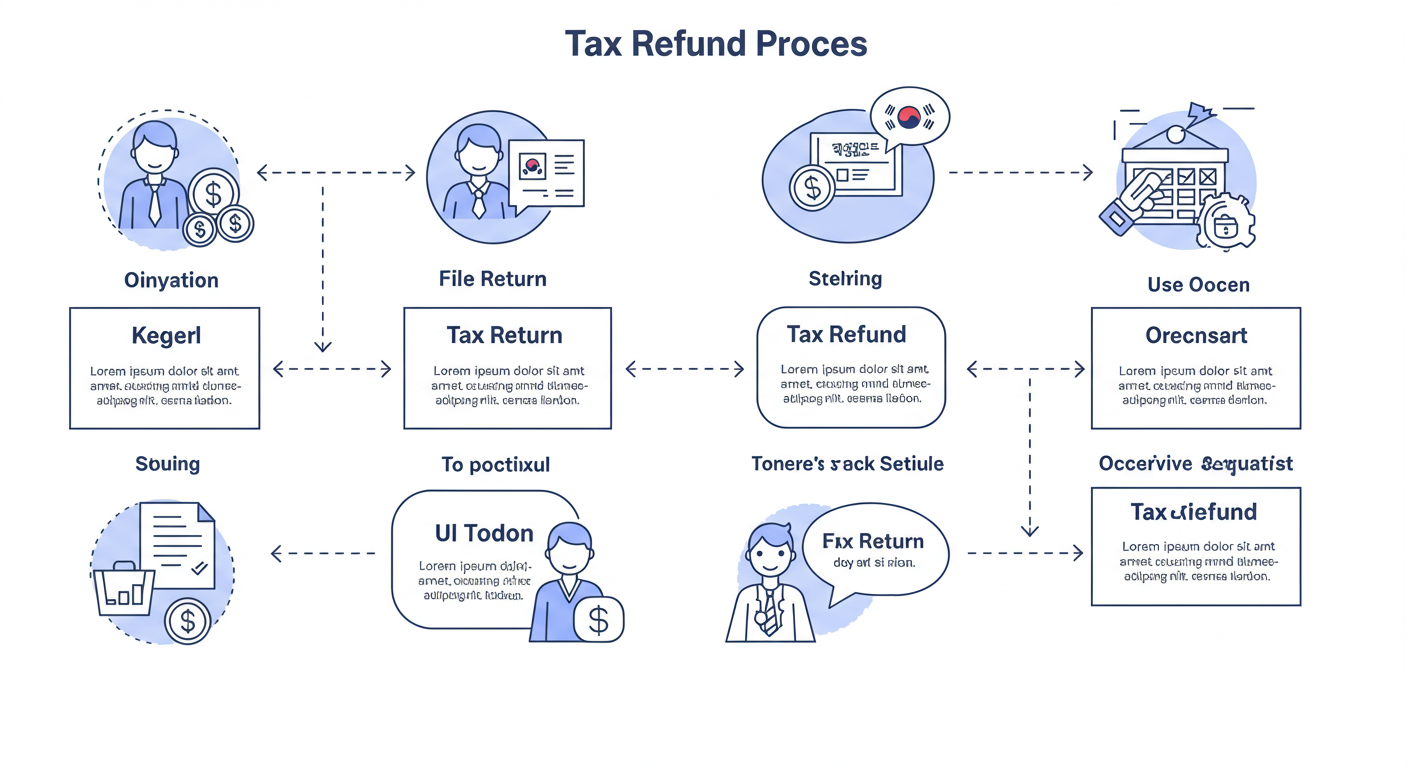 종합소득세 환급 절차를 설명하는 흐름도