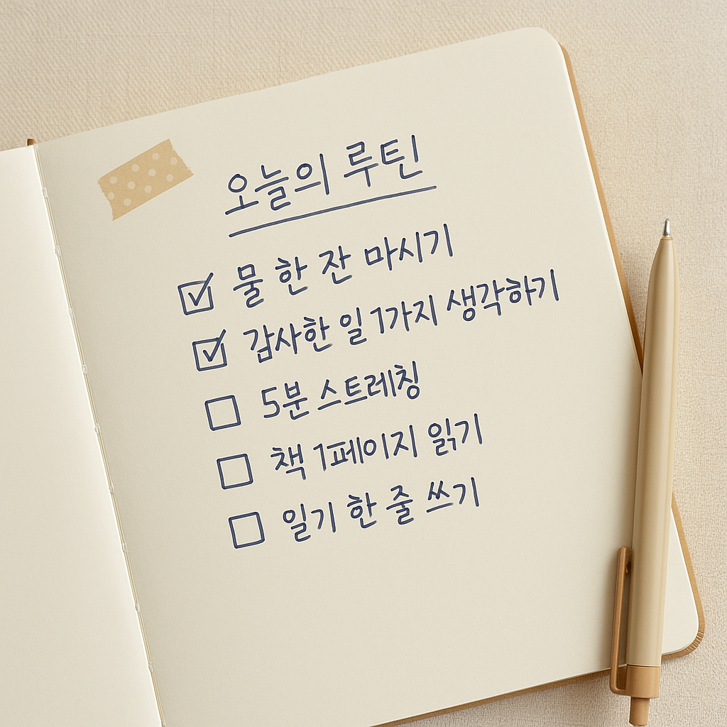 완벽하지 않아도 괜찮은 일상 루틴 - 소소한 행복 만들기