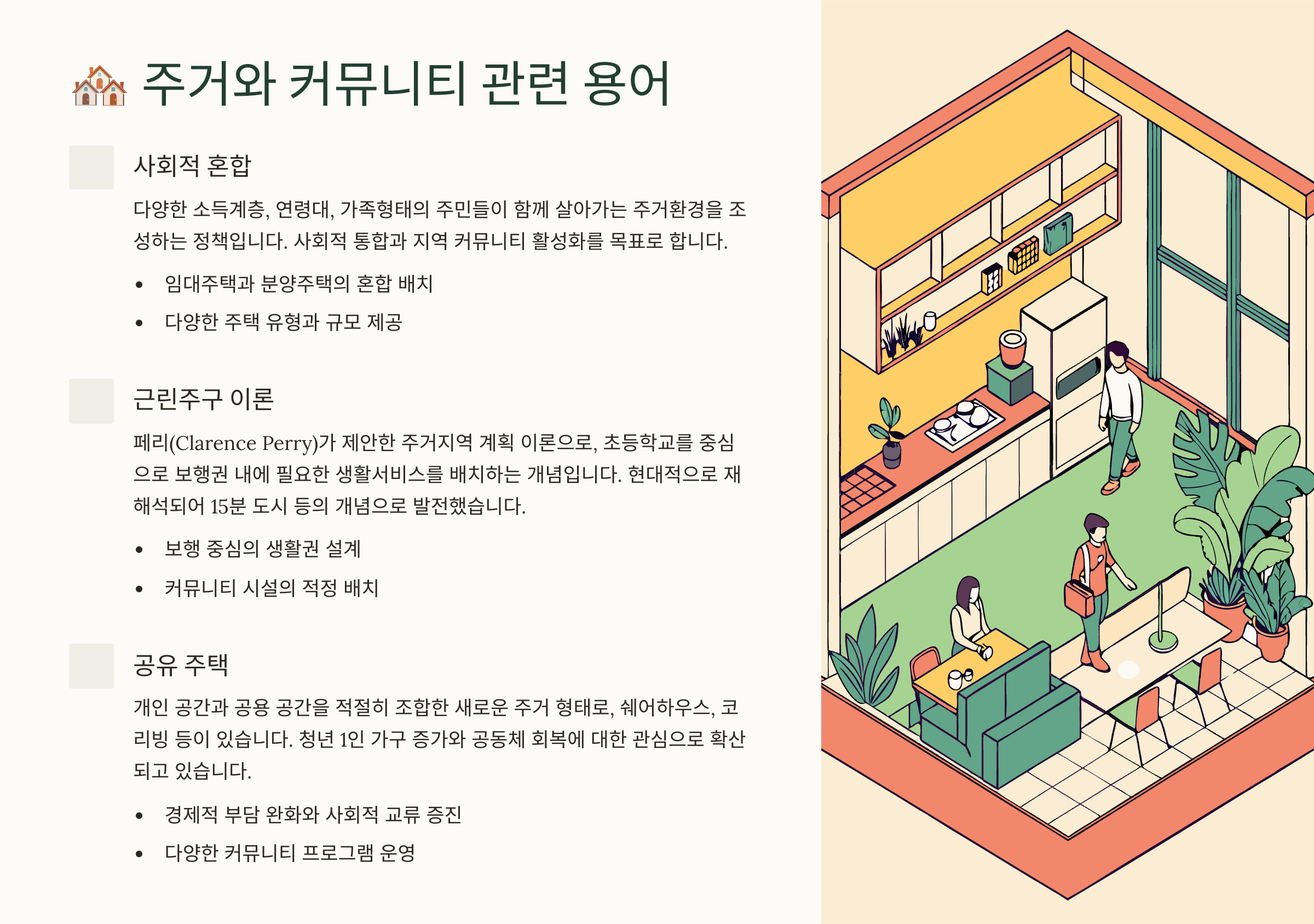 주거와 커뮤니티 관련 용어