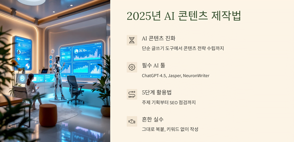 AI 콘테츠 제작법 관련 이미지