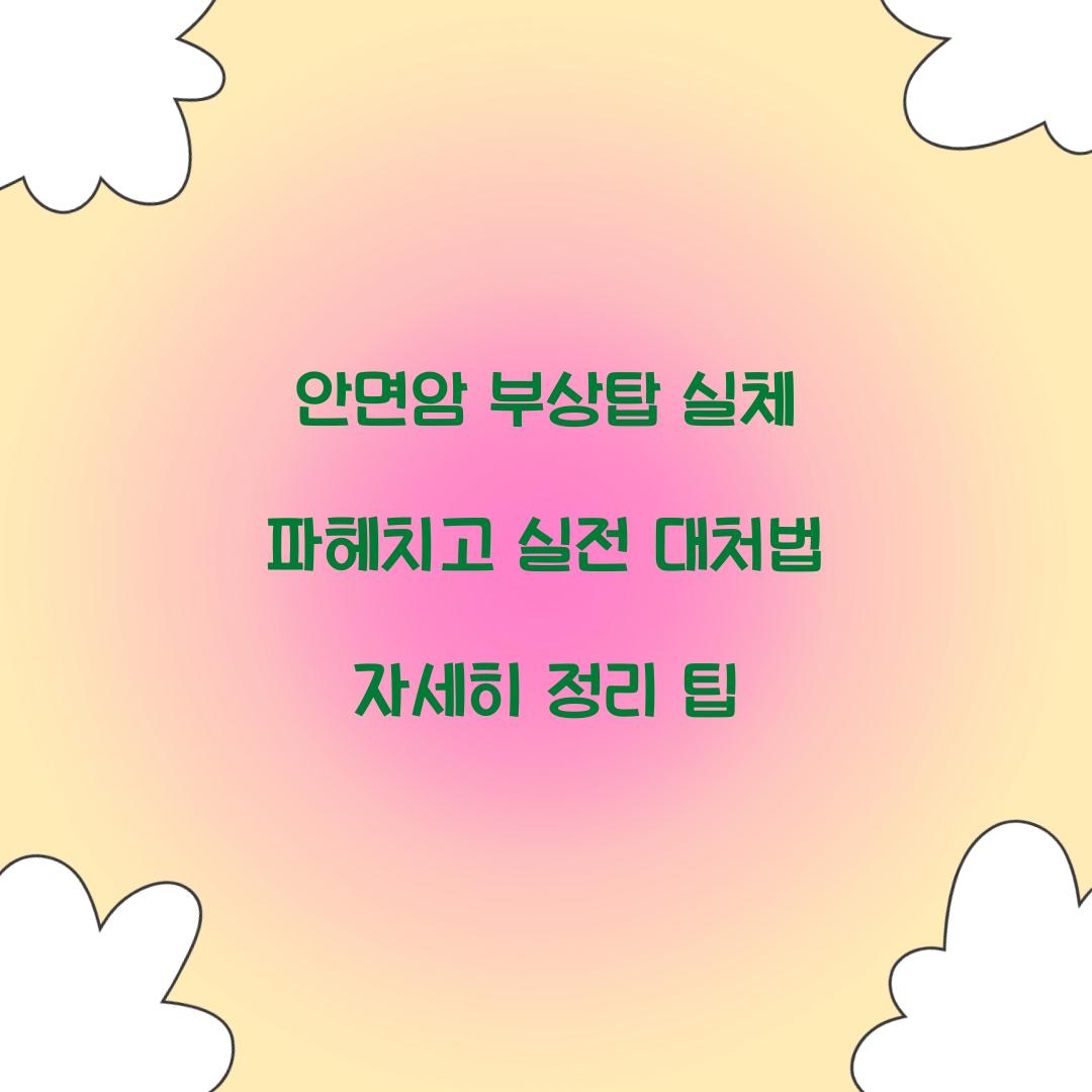 안면암 부상탑