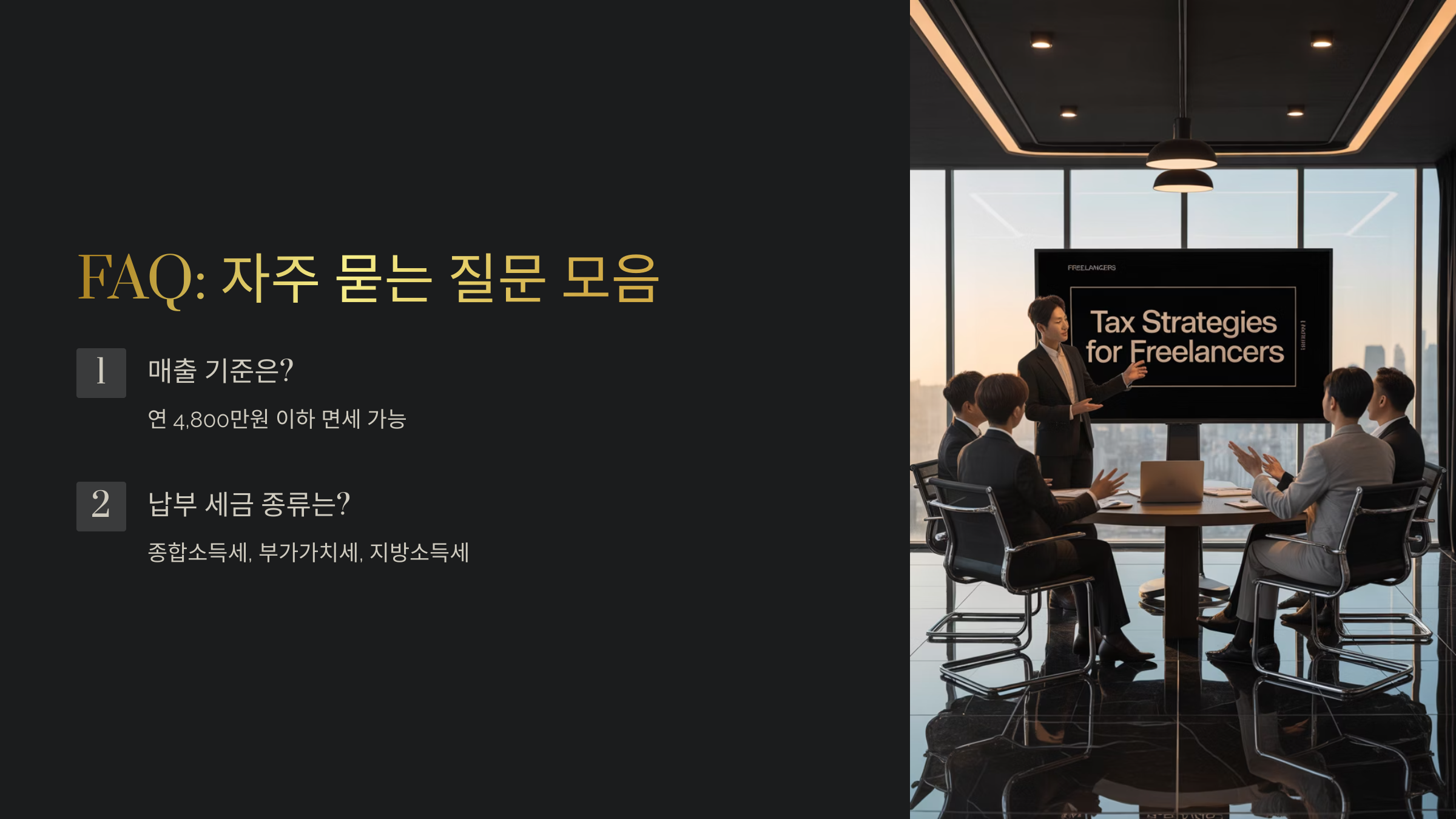 프리랜서 사업자등록 체크리스트