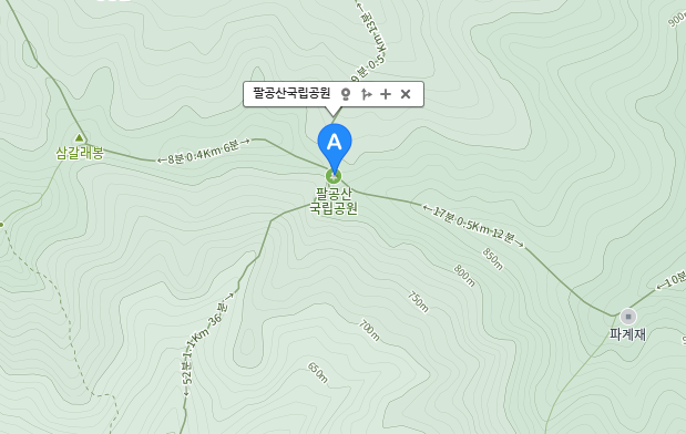 팔공산국립공원 위치