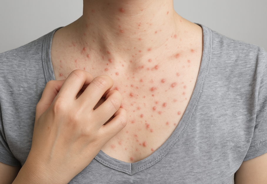 콜린성 두드러기 이미지