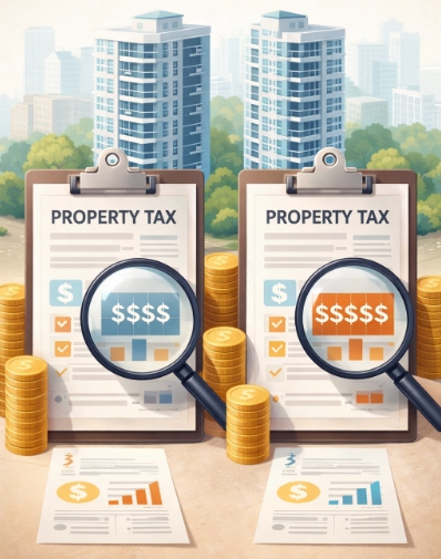 비슷한 조건 세금 차이 비교 장면