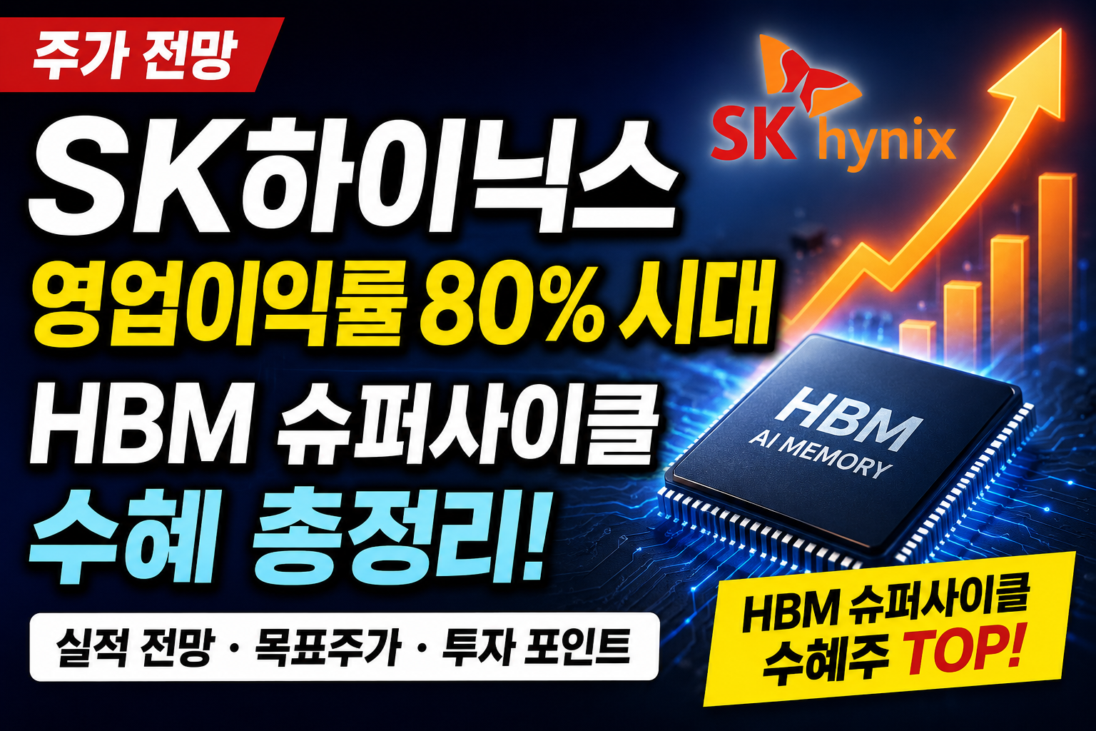 SK하이닉스 주가 전망｜영업이익률 80% 시대, HBM 슈퍼사이클 수혜 총정리