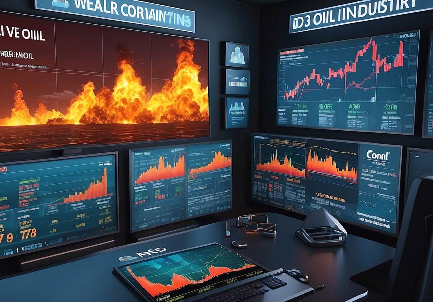 ETF 그래프가 표시된 모니터 화면을 바라보는 투자자