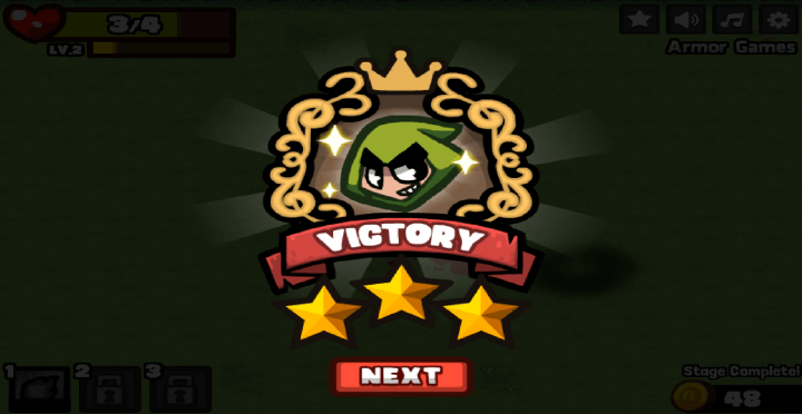 센트리-나이트3-컨퀘스트-플래시게임-종료-화면