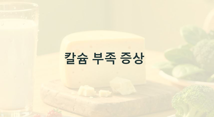 칼슘부족 증상